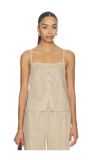 Frame The Linen Button Cami | Thumbnail 1 Frame The Linen Button Cami | Thumbnail 1