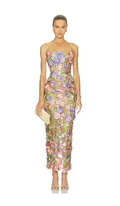 Bronx Banco Iris Floral Maraya Strapless Ankle Dress | Thumbnail 1 Bronx Banco Iris Floral Maraya Strapless Ankle Dress | Thumbnail 1