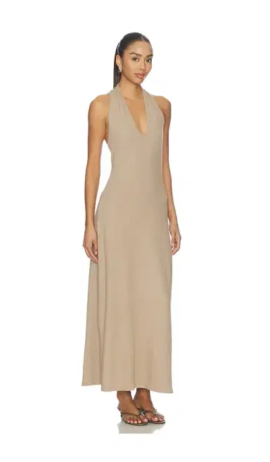 LESET Lauren Halter Maxi Dress | Thumbnail 2 LESET Lauren Halter Maxi Dress | Thumbnail 2