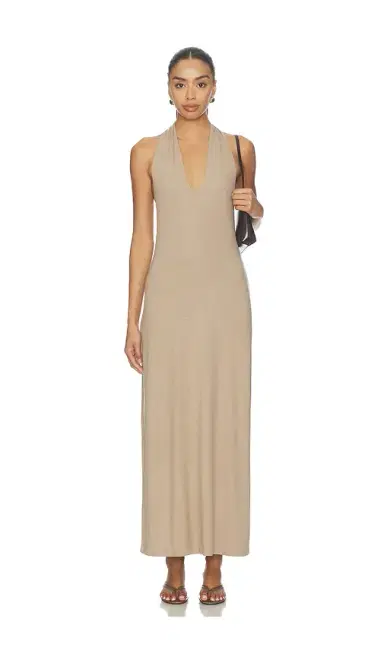 LESET Lauren Halter Maxi Dress | Thumbnail 1 LESET Lauren Halter Maxi Dress | Thumbnail 1