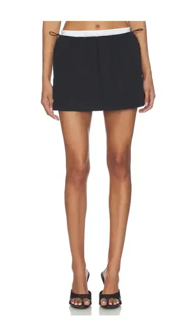 Alexander Wang Mid Rise Mini Logo Elastic Skirt | Thumbnail 1 Alexander Wang Mid Rise Mini Logo Elastic Skirt | Thumbnail 1