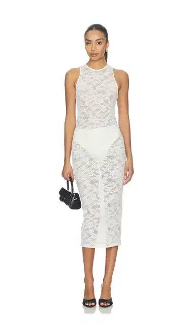 Fleur du Mal Le Stretch Lace Racer Tank Dress | Thumbnail 1 Fleur du Mal Le Stretch Lace Racer Tank Dress | Thumbnail 1