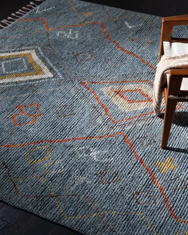 Lauren Ralph Lauren Nahla Blue Hand-Knotted Rug | Thumbnail 1 Lauren Ralph Lauren Nahla Blue Hand-Knotted Rug | Thumbnail 1