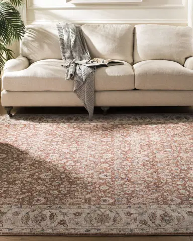 Lauren Ralph Lauren Helena Beige/Light Rust Power-Loomed Rug | Thumbnail 1 Lauren Ralph Lauren Helena Beige/Light Rust Power-Loomed Rug | Thumbnail 1