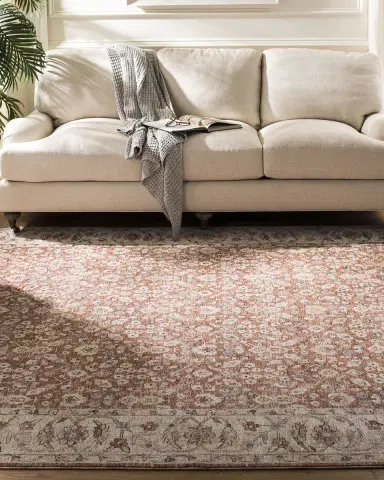 Lauren Ralph Lauren Helena Beige/Light Rust Power-Loomed Rug | Thumbnail 1 Lauren Ralph Lauren Helena Beige/Light Rust Power-Loomed Rug | Thumbnail 1