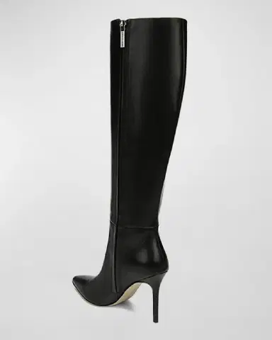 Veronica Beard 95mm Lisa Leather Stiletto Wide-Calf Knee Boots | Thumbnail 3 Veronica Beard 95mm Lisa Leather Stiletto Wide-Calf Knee Boots | Thumbnail 3