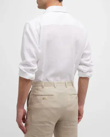 Eton Men's Linen Sport Shirt | Thumbnail 4 Eton Men's Linen Sport Shirt | Thumbnail 4