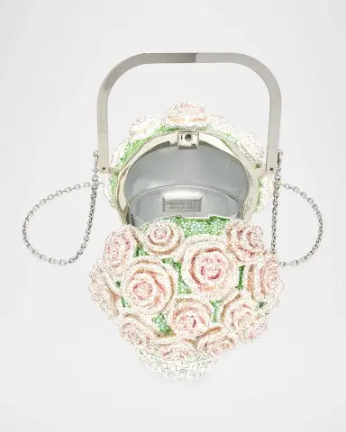 Judith Leiber Couture Basket of Roses Blush Bouquet Top-Handle Bag | Thumbnail 3 Judith Leiber Couture Basket of Roses Blush Bouquet Top-Handle Bag | Thumbnail 3