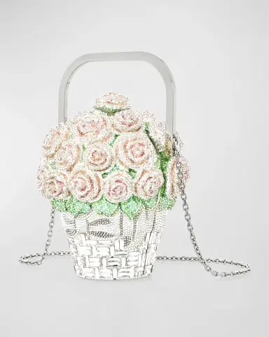 Judith Leiber Couture Basket of Roses Blush Bouquet Top-Handle Bag | Thumbnail 4 Judith Leiber Couture Basket of Roses Blush Bouquet Top-Handle Bag | Thumbnail 4