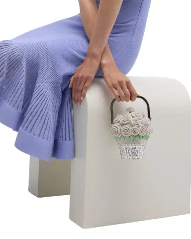 Judith Leiber Couture Basket of Roses Blush Bouquet Top-Handle Bag | Thumbnail 1 Judith Leiber Couture Basket of Roses Blush Bouquet Top-Handle Bag | Thumbnail 1