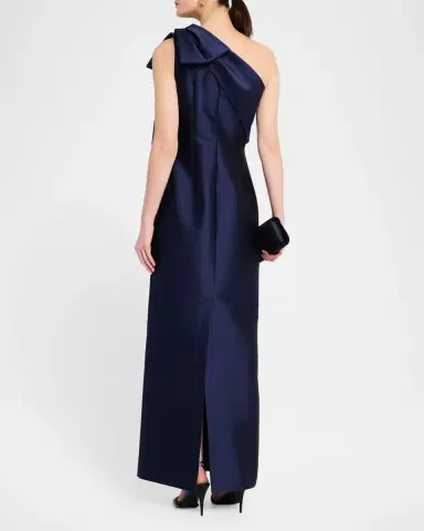 Sachin & Babi Bonnie One-Shoulder Bow Column Gown | Thumbnail 2 Sachin & Babi Bonnie One-Shoulder Bow Column Gown | Thumbnail 2
