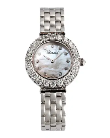 Chopard 18K White Gold 26mm Diamond Bezel and Mother-of-Pearl Dial Watch | Thumbnail 1 Chopard 18K White Gold 26mm Diamond Bezel and Mother-of-Pearl Dial Watch | Thumbnail 1