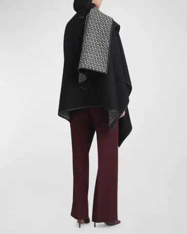 Ferragamo Gancini Wool & Leather Cape | Thumbnail 6 Ferragamo Gancini Wool & Leather Cape | Thumbnail 6