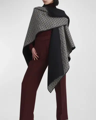 Ferragamo Gancini Wool & Leather Cape | Thumbnail 7 Ferragamo Gancini Wool & Leather Cape | Thumbnail 7