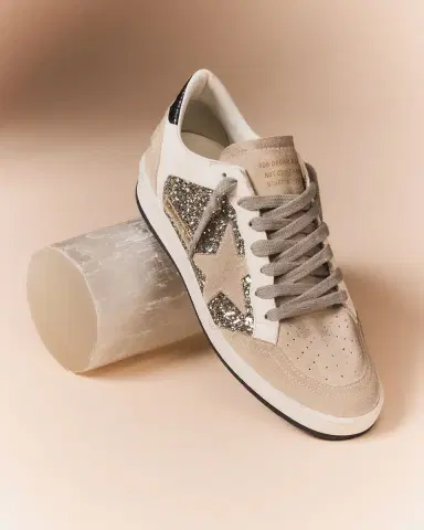 Golden Goose Ballstar Suede Glitter Low-Top Sneakers | Thumbnail 5 Golden Goose Ballstar Suede Glitter Low-Top Sneakers | Thumbnail 5