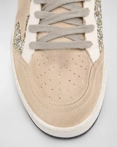 Golden Goose Ballstar Suede Glitter Low-Top Sneakers | Thumbnail 7 Golden Goose Ballstar Suede Glitter Low-Top Sneakers | Thumbnail 7
