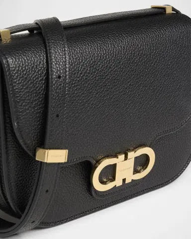 Ferragamo Double Gancio Flap Leather Crossbody Bag | Thumbnail 5 Ferragamo Double Gancio Flap Leather Crossbody Bag | Thumbnail 5