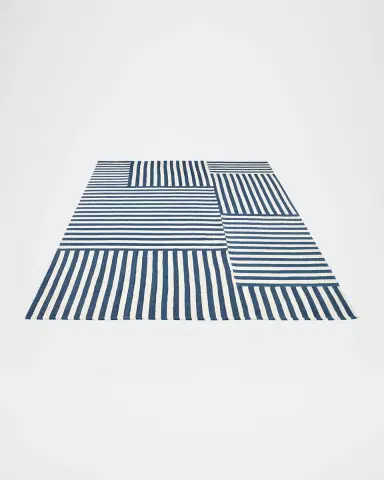 Ralph Lauren Home Celeste Stripe Patch Hand-Woven Rug | Thumbnail 3 Ralph Lauren Home Celeste Stripe Patch Hand-Woven Rug | Thumbnail 3