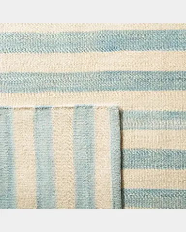 Ralph Lauren Home Celeste Stripe Patch Hand-Woven Rug | Thumbnail 4 Ralph Lauren Home Celeste Stripe Patch Hand-Woven Rug | Thumbnail 4