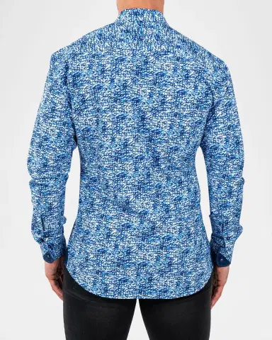 Maceoo Men's Einstein Ice Cube-Print Stretch Dress Shirt | Thumbnail 2 Maceoo Men's Einstein Ice Cube-Print Stretch Dress Shirt | Thumbnail 2