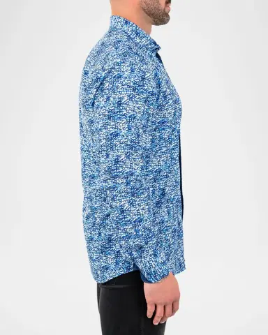 Maceoo Men's Einstein Ice Cube-Print Stretch Dress Shirt | Thumbnail 5 Maceoo Men's Einstein Ice Cube-Print Stretch Dress Shirt | Thumbnail 5