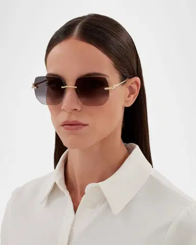 Cartier Rimless Metal Butterfly Sunglasses | Thumbnail 4 Cartier Rimless Metal Butterfly Sunglasses | Thumbnail 4