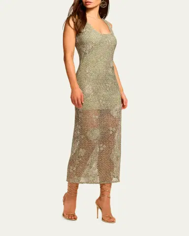 Ramy Brook Liliana Embroidered Crochet Midi Dress | Thumbnail 2 Ramy Brook Liliana Embroidered Crochet Midi Dress | Thumbnail 2