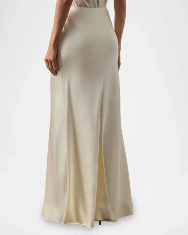 Ralph Lauren Collection Masina Stretch Satin Skirt | Thumbnail 3 Ralph Lauren Collection Masina Stretch Satin Skirt | Thumbnail 3