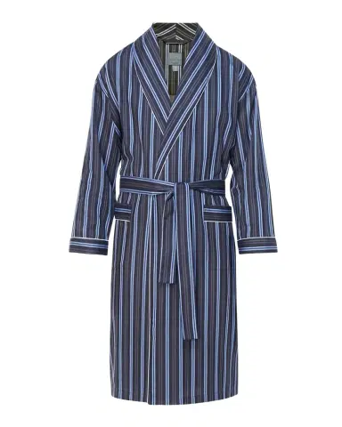 Majestic International Men's Sateen Multi-Stripe Shawl Robe | Thumbnail 1 Majestic International Men's Sateen Multi-Stripe Shawl Robe | Thumbnail 1