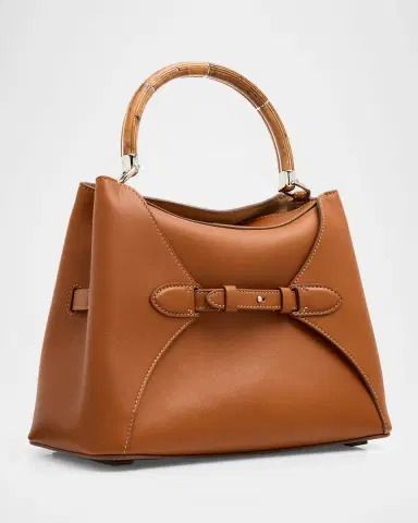 Ralph Lauren Collection The Ralph Wooden Top-Handle Bag in Leather | Thumbnail 2 Ralph Lauren Collection The Ralph Wooden Top-Handle Bag in Leather | Thumbnail 2