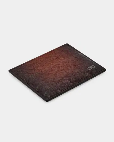 Ferragamo Men's Micro Gancini Grain Leather Card Holder | Thumbnail 2 Ferragamo Men's Micro Gancini Grain Leather Card Holder | Thumbnail 2