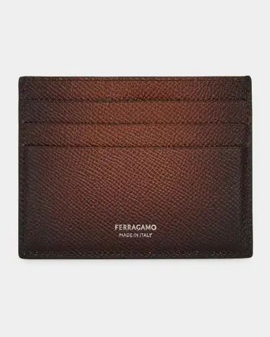 Ferragamo Men's Micro Gancini Grain Leather Card Holder | Thumbnail 3 Ferragamo Men's Micro Gancini Grain Leather Card Holder | Thumbnail 3
