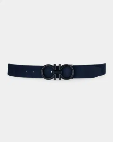 Ferragamo Men 's Suede Gancini-Buckle Belt | Thumbnail 3 Ferragamo Men 's Suede Gancini-Buckle Belt | Thumbnail 3