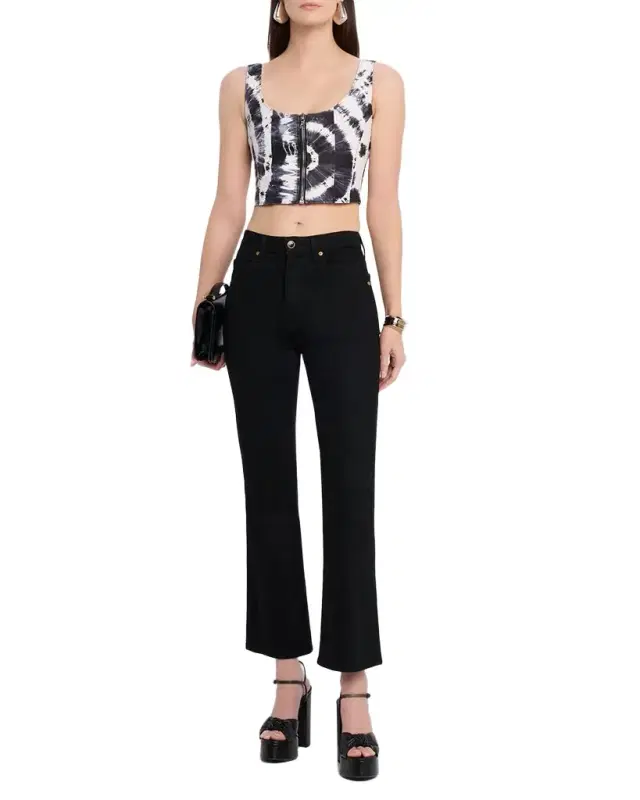Jackie Bullet Dye Stretch Leather Bustier Jackie Bullet Dye Stretch Leather Bustier