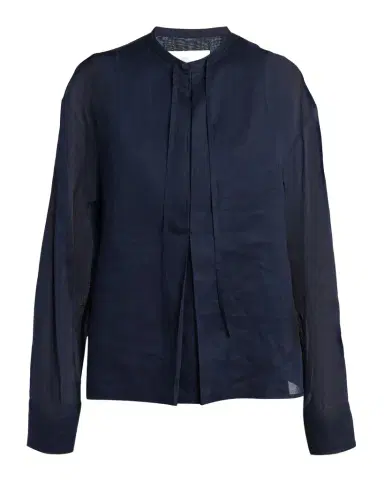 Jil Sander Glass Cotton Organza Long-Sleeve Blouse | Thumbnail 1 Jil Sander Glass Cotton Organza Long-Sleeve Blouse | Thumbnail 1