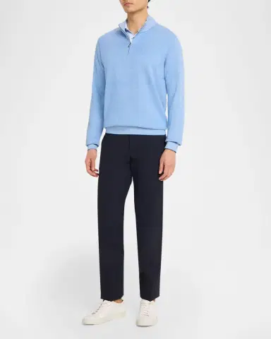 Peter Millar Men's Coolspun Lite Birdseye-Knit Quarter-Zip Sweater | Thumbnail 2 Peter Millar Men's Coolspun Lite Birdseye-Knit Quarter-Zip Sweater | Thumbnail 2