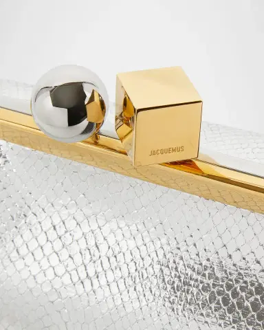 Jacquemus La Pochette Salon Snakeskin-Embossed Leather Clutch Bag | Thumbnail 5 Jacquemus La Pochette Salon Snakeskin-Embossed Leather Clutch Bag | Thumbnail 5