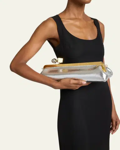 Jacquemus La Pochette Salon Snakeskin-Embossed Leather Clutch Bag | Thumbnail 7 Jacquemus La Pochette Salon Snakeskin-Embossed Leather Clutch Bag | Thumbnail 7