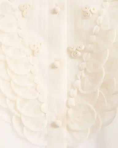 Valentino Garavani Embroidered Organza Bib Shirt | Thumbnail 6 Valentino Garavani Embroidered Organza Bib Shirt | Thumbnail 6