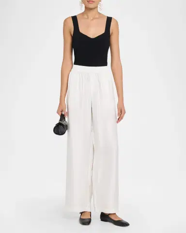 Lisa Yang Silk Twill Wide-Leg Trousers | Thumbnail 2 Lisa Yang Silk Twill Wide-Leg Trousers | Thumbnail 2