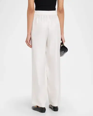 Lisa Yang Silk Twill Wide-Leg Trousers | Thumbnail 3 Lisa Yang Silk Twill Wide-Leg Trousers | Thumbnail 3