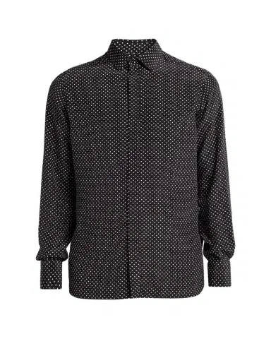 TOM FORD Men's Lyocell Polka Dot French Cuff Sport Shirt | Thumbnail 1 TOM FORD Men's Lyocell Polka Dot French Cuff Sport Shirt | Thumbnail 1