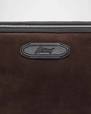 Brioni Men's The Pouch Suede Wristlet Bag | Thumbnail 7 Brioni Men's The Pouch Suede Wristlet Bag | Thumbnail 7