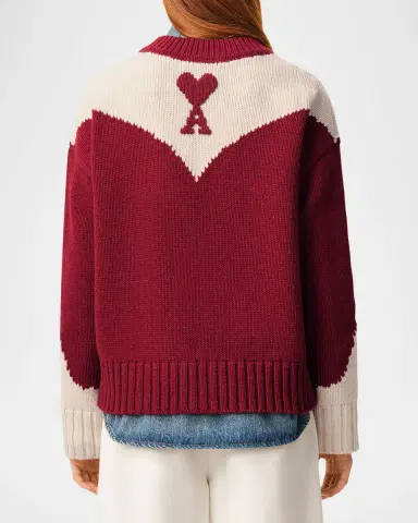 AMI PARIS Ami De Coeur V-Neck Cardigan | Thumbnail 3 AMI PARIS Ami De Coeur V-Neck Cardigan | Thumbnail 3