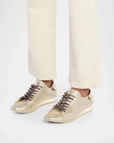 Pedro Garcia Celin Metallic Leather Low-Top Sneakers | Thumbnail 2 Pedro Garcia Celin Metallic Leather Low-Top Sneakers | Thumbnail 2