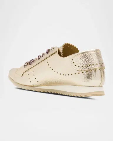 Pedro Garcia Celin Metallic Leather Low-Top Sneakers | Thumbnail 4 Pedro Garcia Celin Metallic Leather Low-Top Sneakers | Thumbnail 4