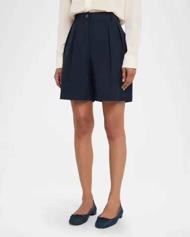 Lafayette 148 New York Park Wide-Leg Techno Stretch Twill Shorts | Thumbnail 4 Lafayette 148 New York Park Wide-Leg Techno Stretch Twill Shorts | Thumbnail 4
