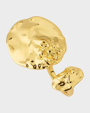 Alexis Bittar Brut Golden Double Disc Ring, Size 8 | Thumbnail 3 Alexis Bittar Brut Golden Double Disc Ring, Size 8 | Thumbnail 3