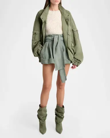 Balmain Cotton Twill Oversized Bomber Jacket | Thumbnail 2 Balmain Cotton Twill Oversized Bomber Jacket | Thumbnail 2