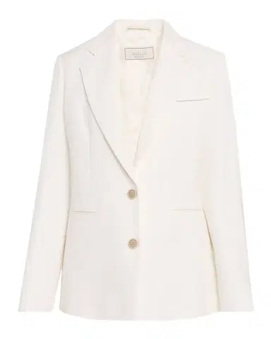 Peserico Single-Breasted Linen and Viscose Blazer | Thumbnail 1 Peserico Single-Breasted Linen and Viscose Blazer | Thumbnail 1